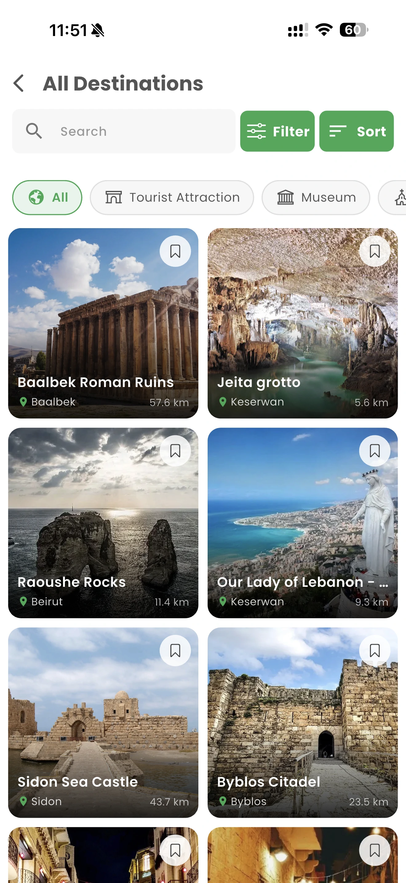 Destinations Screenshot