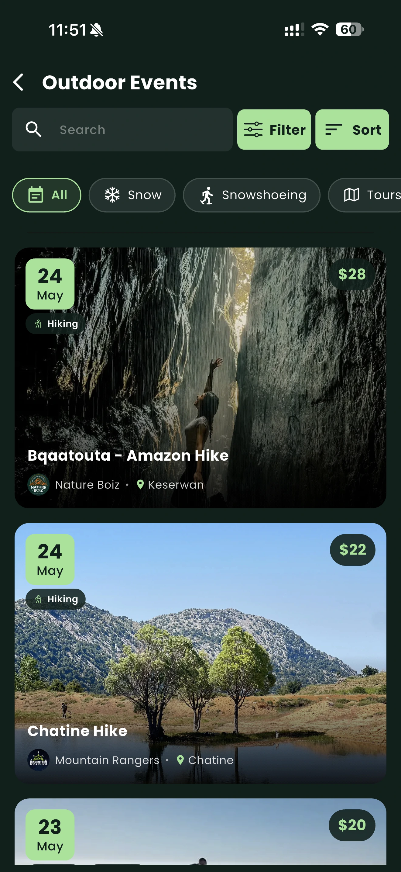 Destinations Screenshot